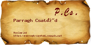 Parragh Csatád névjegykártya